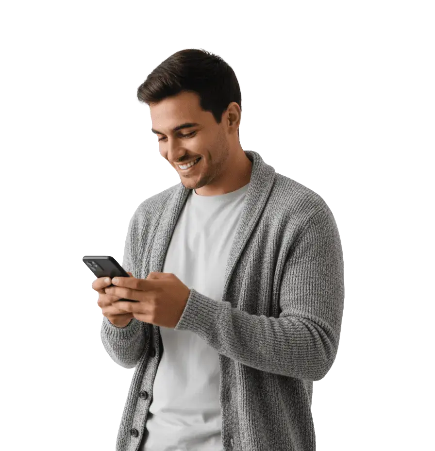 Man using phone
